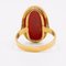 Vintage 18k Gold Ring with Red Coral, 1960s, Image 5