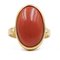 Vintage 18k Gold Ring with Red Coral, 1960s 3