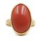 Vintage 18k Gold Ring with Red Coral, 1960s, Image 3