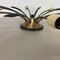 Italian Brass Theatre Ceiling Light Flush Mount by Gio Ponti in the style of Stilnovo, Italy, 1950s 15