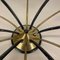 Italian Brass Theatre Ceiling Light Flush Mount by Gio Ponti in the style of Stilnovo, Italy, 1950s 10