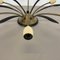 Italian Brass Theatre Ceiling Light Flush Mount by Gio Ponti in the style of Stilnovo, Italy, 1950s, Image 8