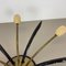 Italian Brass Theatre Ceiling Light Flush Mount by Gio Ponti in the style of Stilnovo, Italy, 1950s, Image 6
