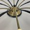 Italian Brass Theatre Ceiling Light Flush Mount by Gio Ponti in the style of Stilnovo, Italy, 1950s 11