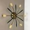 Italian Brass Theatre Ceiling Light Flush Mount by Gio Ponti in the style of Stilnovo, Italy, 1950s, Image 2