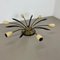 Italian Brass Theatre Ceiling Light Flush Mount by Gio Ponti in the style of Stilnovo, Italy, 1950s, Image 3