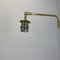 Minimalist Adjustable Swing Arm Brass Wall Light in the style of Stilnovo, Italy, 1970s, Image 8