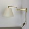 Lampada da parete minimalista in ottone con braccio flessibile regolabile nello stile di Stilnovo, Italia, anni '70, Immagine 4