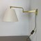 Minimalist Adjustable Swing Arm Brass Wall Light in the style of Stilnovo, Italy, 1970s 3