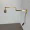 Minimalist Adjustable Swing Arm Brass Wall Light in the style of Stilnovo, Italy, 1970s 14