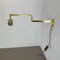 Minimalist Adjustable Swing Arm Brass Wall Light in the style of Stilnovo, Italy, 1970s, Image 14