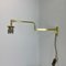 Minimalist Adjustable Swing Arm Brass Wall Light in the style of Stilnovo, Italy, 1970s, Image 7