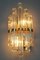 Crystal Glass and Brass Wall Lamp by Honsel, Germany, 1980s 2