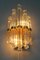 Crystal Glass and Brass Wall Lamp by Honsel, Germany, 1980s 3