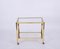 Mid-Century Italian Two Levels Glass and Brass Service Bar Cart, 1970s 2