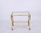 Mid-Century Italian Two Levels Glass and Brass Service Bar Cart, 1970s, Image 2