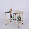 Mid-Century Italian Two Levels Glass and Brass Service Bar Cart, 1970s 5