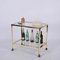 Mid-Century Italian Two Levels Glass and Brass Service Bar Cart, 1970s, Image 5