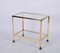 Mid-Century Italian Two Levels Glass and Brass Service Bar Cart, 1970s 6