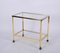 Mid-Century Italian Two Levels Glass and Brass Service Bar Cart, 1970s, Image 6