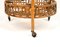 Mid-Century Round Serving Bar Cart in Bamboo and Rattan, Italy, 1960s 12