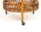 Mid-Century Round Serving Bar Cart in Bamboo and Rattan, Italy, 1960s, Image 12