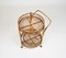Carrito de servicio Mid-Century redondo de bambú y ratán, Italia, años 60, Imagen 5