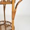 Mid-Century Round Serving Bar Cart in Bamboo and Rattan, Italy, 1960s 11