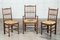 English Bobbin Oak & Ash Rush Dining Chairs, 1940s, Set of 10 2