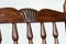 English Bobbin Oak & Ash Rush Dining Chairs, 1940s, Set of 10 10