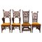 Art Nouveau Chairs in the style of Rippl-Rónai József, 1900s, Set of 4 1