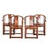 Horseshoe Dining Chairs with Carvings, Set of 4 2