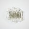 Large Ice Glass Icicle Wall Lamp from Kalmar, 1960s, Image 1