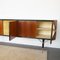 Italian Rosewood Sideboard with Original Shapes, Three Opening Doors & Central Lock, 1950s 3