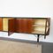 Italian Rosewood Sideboard with Original Shapes, Three Opening Doors & Central Lock, 1950s, Image 3