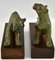 Art Deco Bronze Panther and Tiger Bookends by Oscar Waldmann, 1925, Set of 2, Image 10