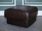 Vintage Chocolate Brown Leather Footstool, 1970s 6