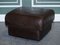 Vintage Chocolate Brown Leather Footstool, 1970s 3