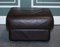 Vintage Chocolate Brown Leather Footstool, 1970s, Image 2