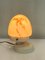 Small Art Deco Table Lamp with Marbled Glass Shade, 1950s, Image 7