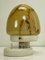 Small Art Deco Table Lamp with Marbled Glass Shade, 1950s, Image 2