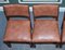Traditional Country House Brown Leather Oak Dining Chairs, 1970s, Set of 6 12