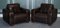Vintage Chocolate Brown Leather Armchairs by Sofitalia, Set of 2 2