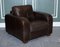 Vintage Chocolate Brown Leather Armchairs by Sofitalia, Set of 2 6