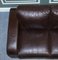 Vintage Chocolate Brown Leather Two Seater Sofa by Sofitalia 11