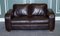 Vintage Chocolate Brown Leather Two Seater Sofa by Sofitalia 4