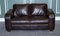 Vintage Chocolate Brown Leather Two Seater Sofa by Sofitalia, Image 4