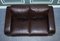 Vintage Chocolate Brown Leather Two Seater Sofa by Sofitalia 12