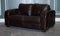 Vintage Chocolate Brown Leather Two Seater Sofa by Sofitalia 3