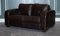 Vintage Chocolate Brown Leather Two Seater Sofa by Sofitalia, Image 3